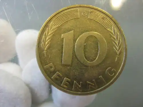 10 Pfennig, 1991, Münze Karlsruhe, "G"