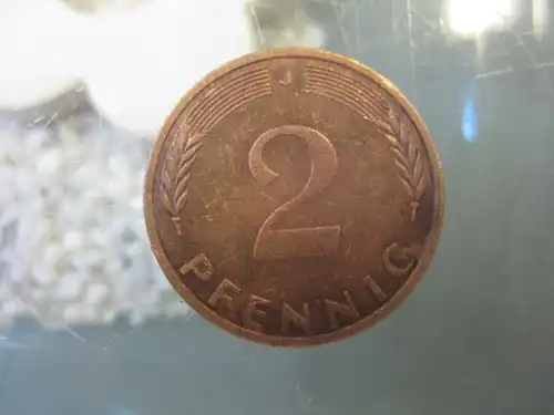 2 Pfennig, 1972, Münze Hamburg, "J"