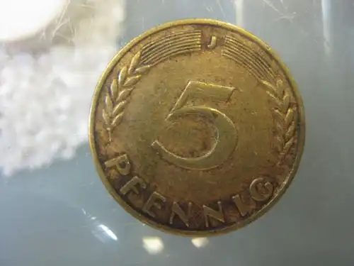 5 Pfennig, 1950, Münze Hamburg, "J"