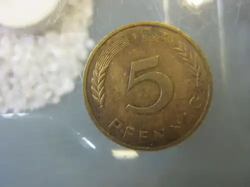 5 Pfennig, 1980, Münze Hamburg, "J"