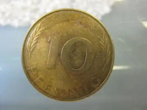 10 Pfennig, 1991, Münze Hamburg, "J"