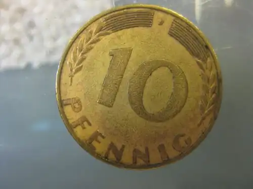 10 Pfennig, 1969, Münze Hamburg, "J"