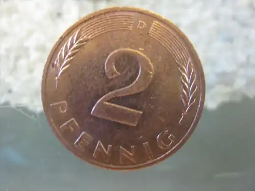 2 Pfennig, 1992, Münze München, "D"
