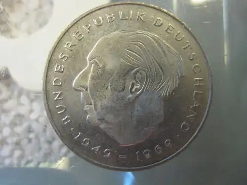 2 DM Münze Theodor Heuss 1986 F