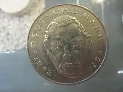 2 DM Gedenkmünze Ludwig Erhard 1992 D