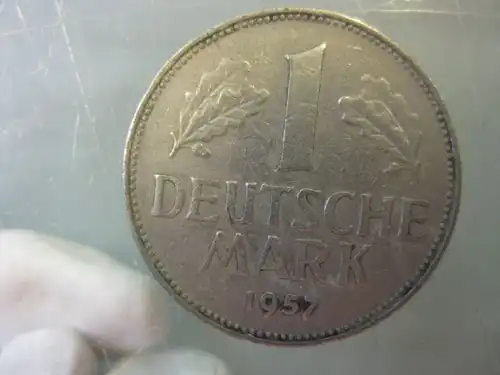 1 DM Kursmünze 1957 F, Münze Stuttgart