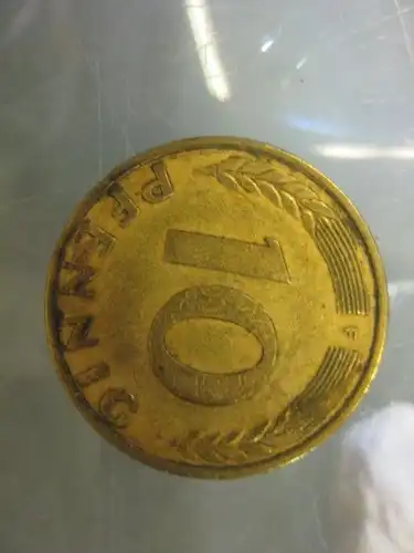 10 Pfennig, 1950 Münze Stuttgart, "F"