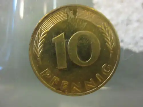 10 Pfennig, 1986 Münze Stuttgart, "F"