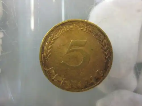5 Pfennig, 1972 Münze Stuttgart, "F"