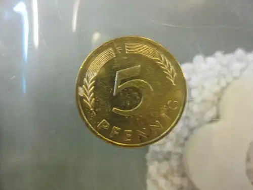 5 Pfennig, 1991 Münze Stuttgart, "F"