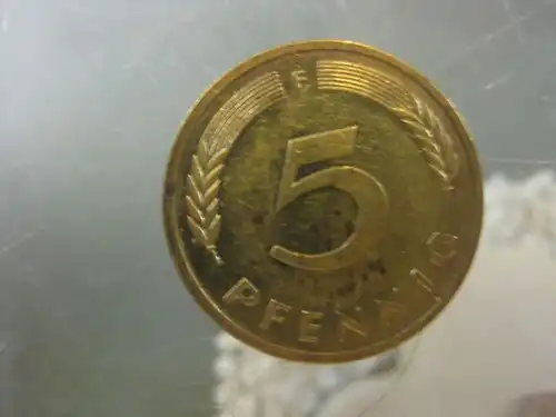 5 Pfennig, 1980 Münze Stuttgart, "F"