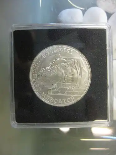 5 DM Silbermünze Gedenkmünze "Gauß" von 1977 in besonderer Kapsel (siehe Artikelbeschreibung), Ausführung  stg