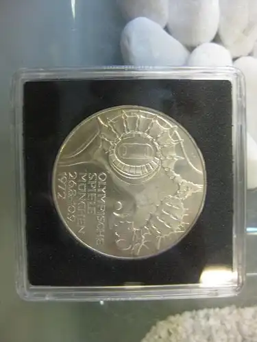 10 DM Silbermünze Gedenkmünze "Olympische Spiele" von 1972, G, in besonderer Kapsel (siehe Artikelbeschreibung), Ausführung stg