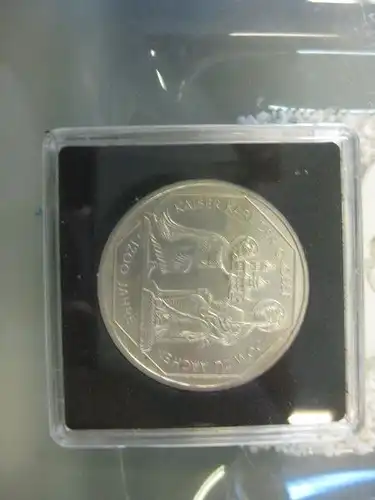 10 DM Silbermünze Gedenkmünze \"Karl der Große; Dom zu Aachen\" von 2000, in besonderer Kapsel (siehe Artikelbeschreibung), Ausführung stg