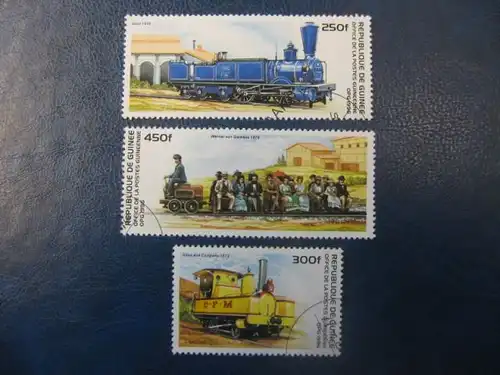 Eisenbahn, 3 Werte, Guinea