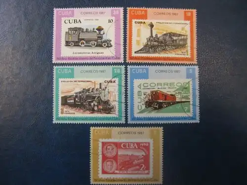 Eisenbahn, 5 Werte, Cuba