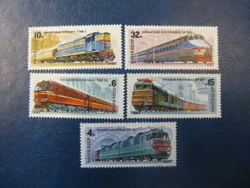Eisenbahn, 5 Werte, Sowjetunion