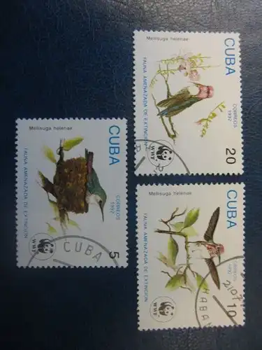 Cuba, Vögel, 3 Werte