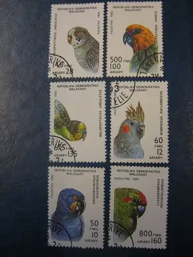 Madagaskar, Vögel, 6 Werte