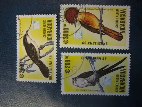 Nicaragua, Vögel, 3 Werte