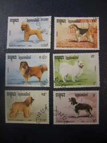 Cambodge,Hunde, 6 Werte