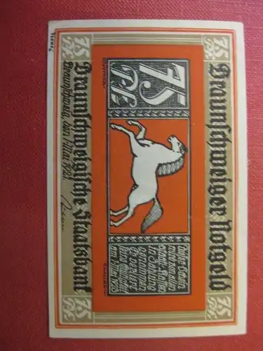 Notgeld Braunschweig 75 Pf.