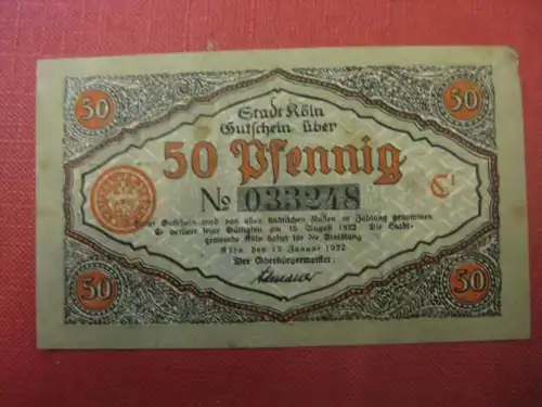 Notgeld Köln, 50 Pf.