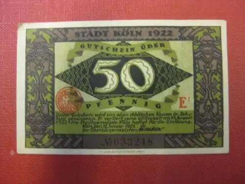 Notgeld Köln, 50 Pf.