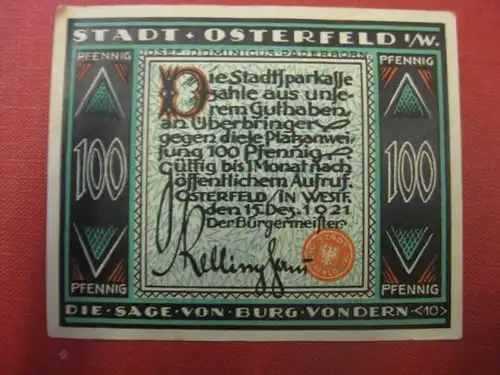 Notgeld Osterfeld, 100 Pf.