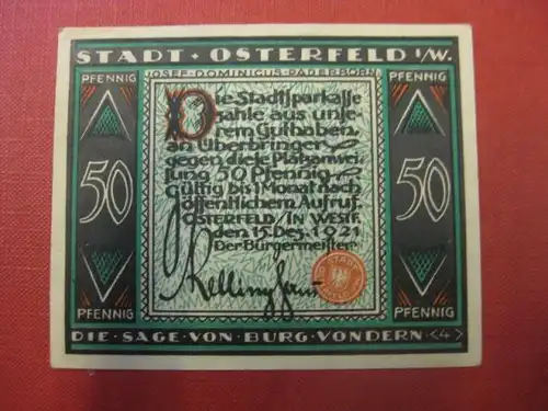 Notgeld Osterfeld, 50 Pf.