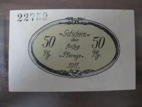 Notgeld, Gutschein, Ansbach, 50 Pf.