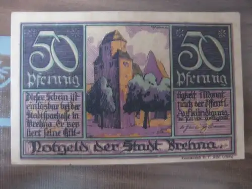 Notgeld Brehna, 50 Pf. 