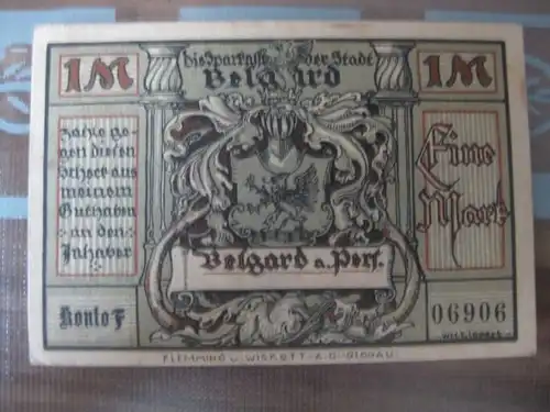 Notgeld Belgard, 1 Mark