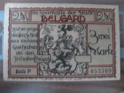 Notgeld Belgard, 2 Mark