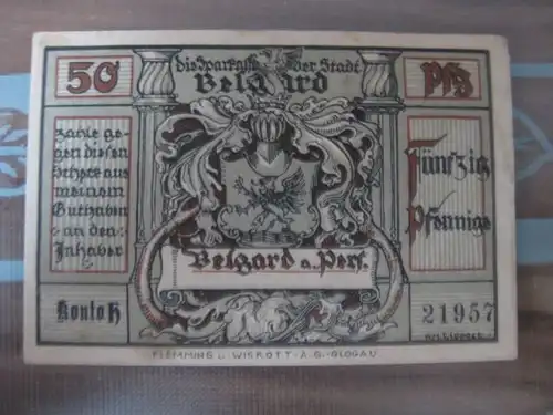 Notgeld Belgard, 50 Pf.