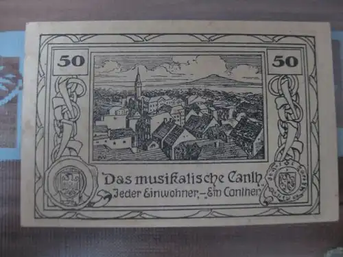 Notgeld Canth / Saale, 50 Pf.