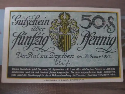 Notgeld Dresden, 50 Pf.