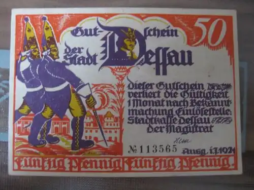 Notgeld Dessau, 50 Pf.