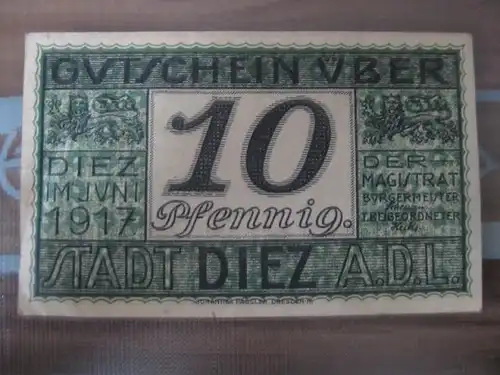 Notgeld Diez, 10 Pf.