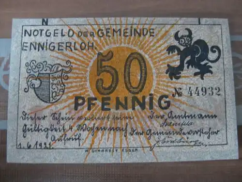 Notgeld Ennigerloh, 50 Pf.