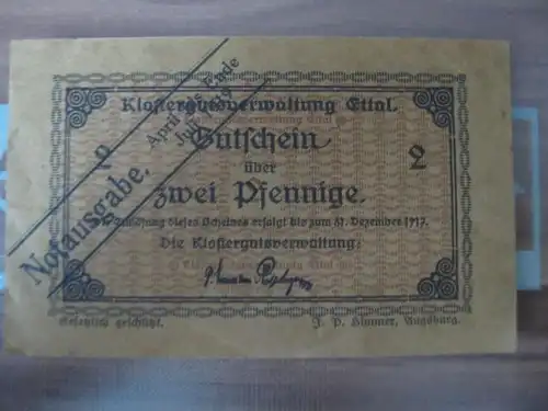 Notgeld Ettal, 2 Pf.