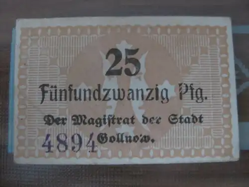 Notgeld Gollnow, 25 Pf.