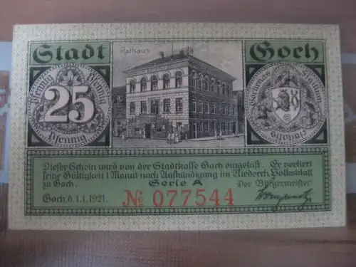 Notgeld Goch, 25 Pf.