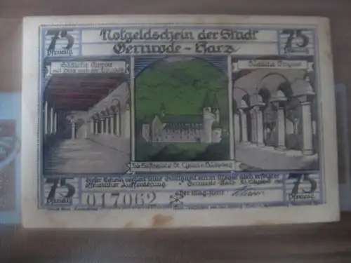 Notgeld Gernrode, 75 Pf.