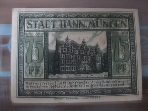 Notgeld Hannoversch-Münden, 75 Pf.