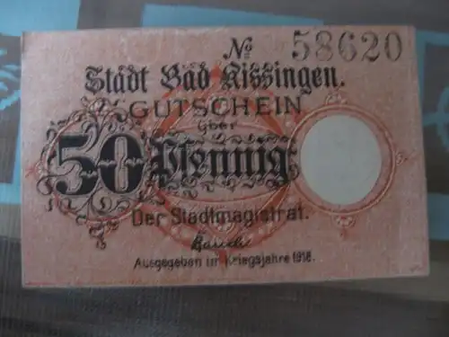 Notgeld Bad Kissingen, 50 Pf.