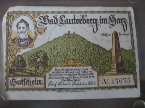 Notgeld Bad Lauterberg, 300 Pf.