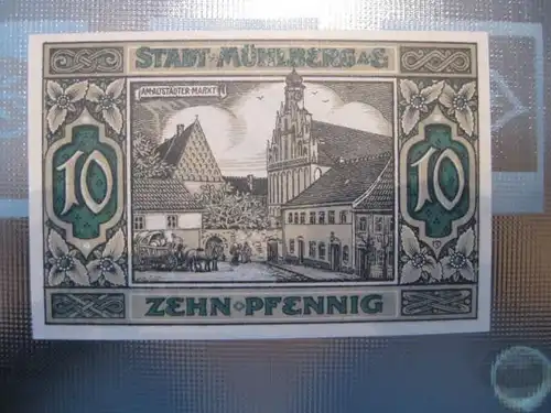 Notgeld Mühlberg, 10 Pf.