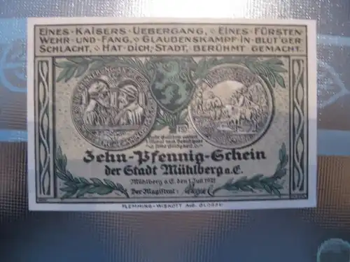 Notgeld Mühlberg, 10 Pf.