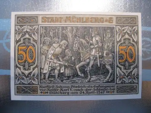 Notgeld Mühlberg, 50 Pf.